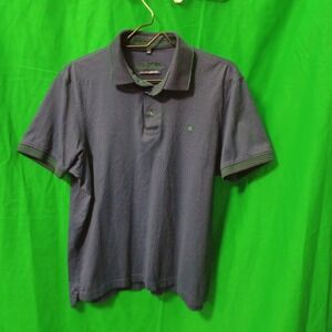 Louis Philippe Men XL Tailored Fit Polo Shirt Navy Blue Cotton GLPKP514M11588QAP